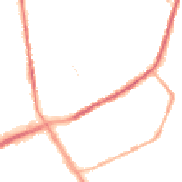 Night-time road noise heatmap for OL12 0BQ
