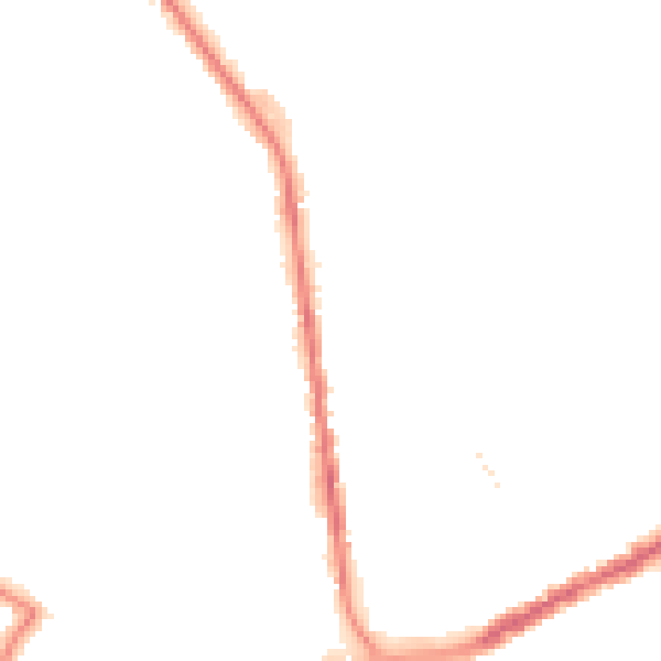 Night-time road noise heatmap for OL12 0JF