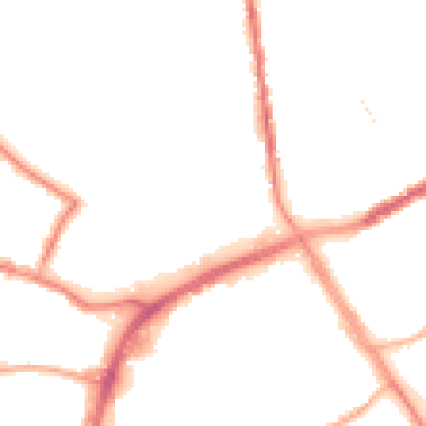 Night-time road noise heatmap for OL12 0NA