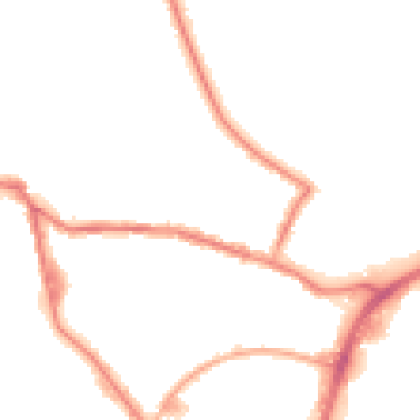 Night-time road noise heatmap for OL12 6PT