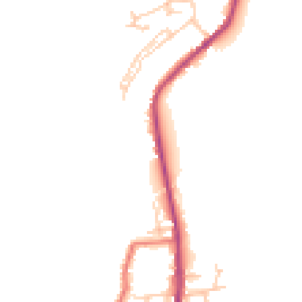 Daytime road noise heatmap for OL12 8NB