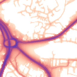 Daytime road noise heatmap for OL2 5DN