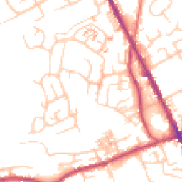 Daytime road noise heatmap for OL2 5TX