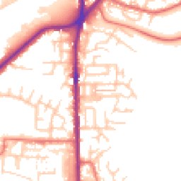 Daytime road noise heatmap for OL2 6AW