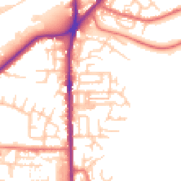 Daytime road noise heatmap for OL2 6BA