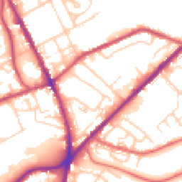 Daytime road noise heatmap for OL2 6EG