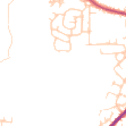 Daytime road noise heatmap for OL2 7FE