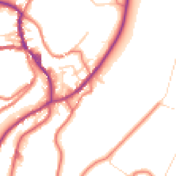 Daytime road noise heatmap for OL3 5EJ