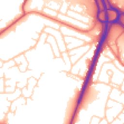 Daytime road noise heatmap for OL9 0BD