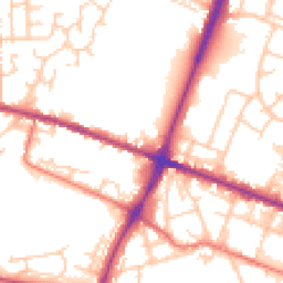 Daytime road noise heatmap for OL9 0LA