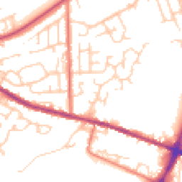 Daytime road noise heatmap for OL9 0NE