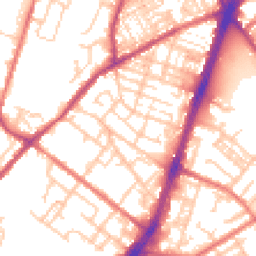 Daytime road noise heatmap for OL9 7FJ