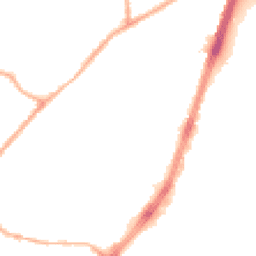 Night-time road noise heatmap for OL9 7JF