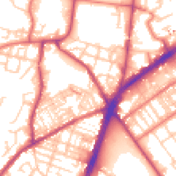 Daytime road noise heatmap for OL9 7QH
