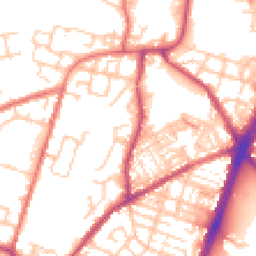 Daytime road noise heatmap for OL9 7RZ