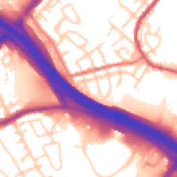 Daytime road noise heatmap for OL9 8HG