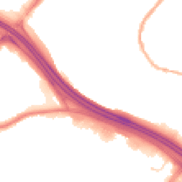 Night-time road noise heatmap for OL9 8HG