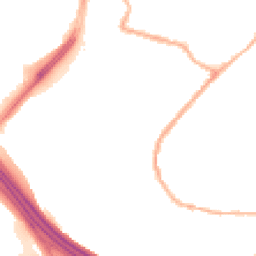 Night-time road noise heatmap for OL9 8LD