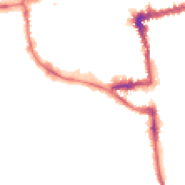 Night-time road noise heatmap for OX1 1RP