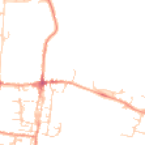 Daytime road noise heatmap for OX10 0BN