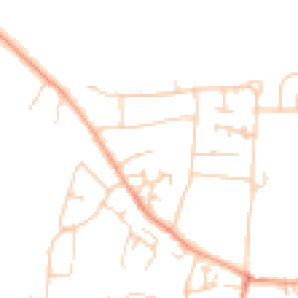 Daytime road noise heatmap for OX10 0DZ