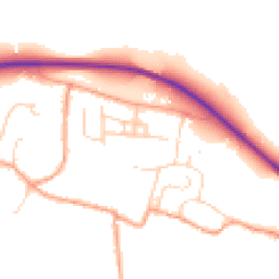 Daytime road noise heatmap for OX10 0QN