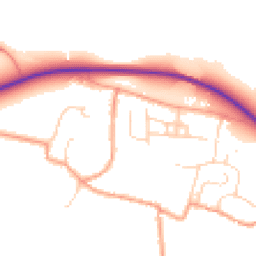 Daytime road noise heatmap for OX10 0QY