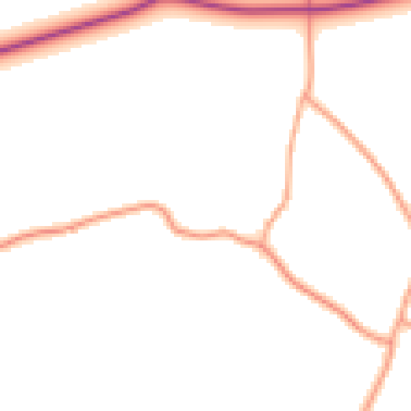 Daytime road noise heatmap for OX10 6HB