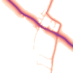 Daytime road noise heatmap for OX10 7EW
