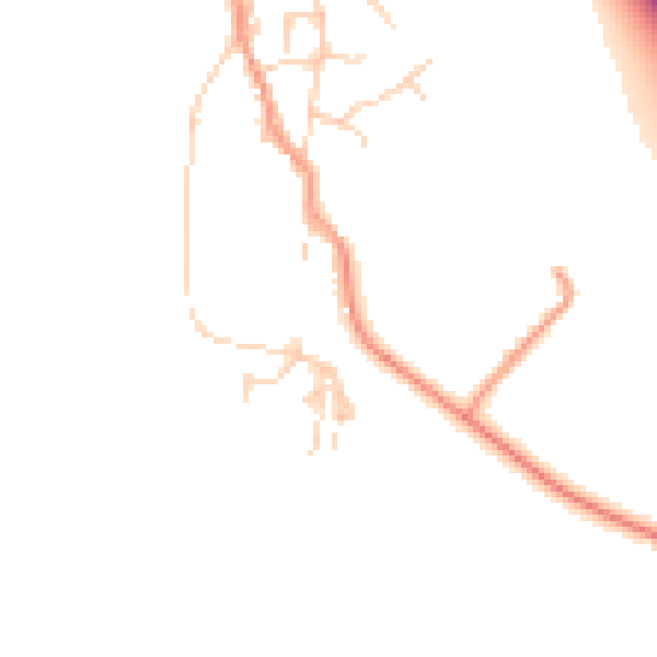 Daytime road noise heatmap for OX10 7JP