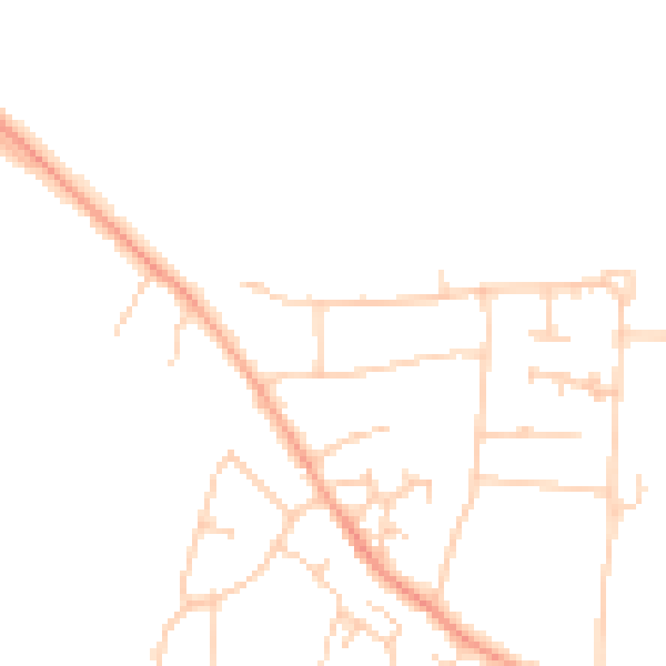 Daytime road noise heatmap for OX10 8AE