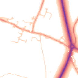 Daytime road noise heatmap for OX10 8EN