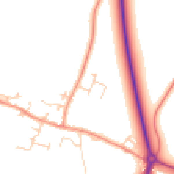 Daytime road noise heatmap for OX10 8FT