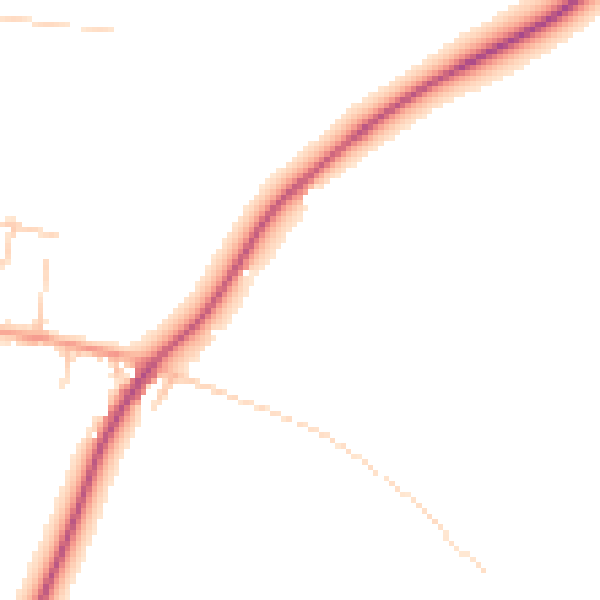 Daytime road noise heatmap for OX10 9GE