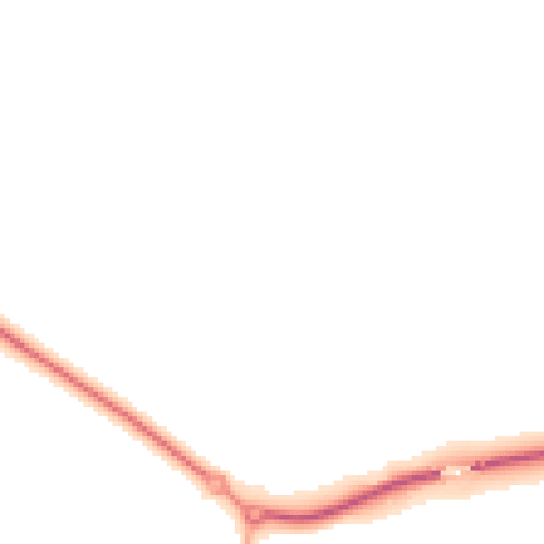 Night-time road noise heatmap for OX10 9QG