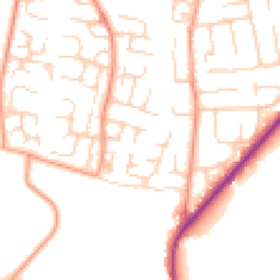Daytime road noise heatmap for OX12 0BZ