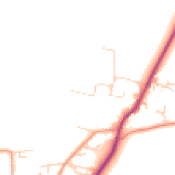 Daytime road noise heatmap for OX12 0HJ