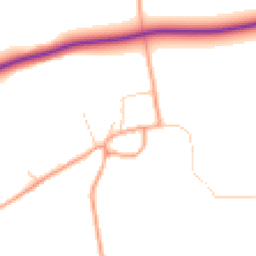 Daytime road noise heatmap for OX12 8PS