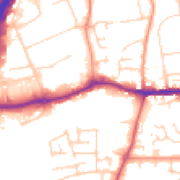 Daytime road noise heatmap for OX14 1AD