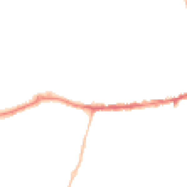 Night-time road noise heatmap for OX14 1AH