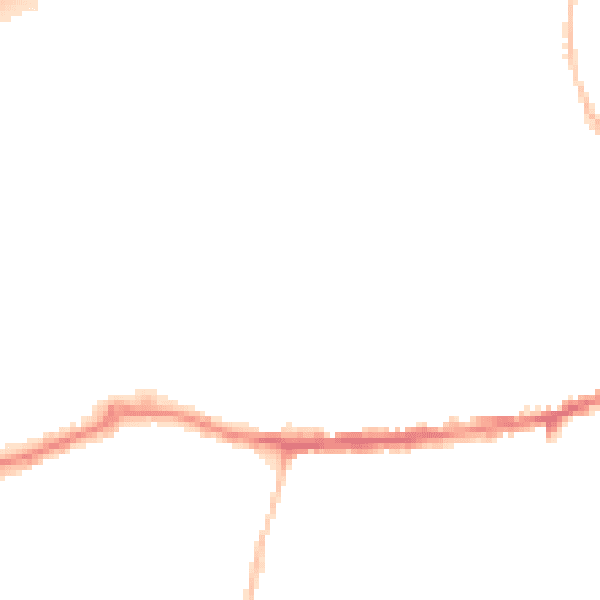 Night-time road noise heatmap for OX14 1AR