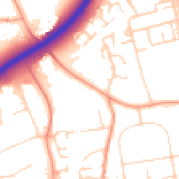 Daytime road noise heatmap for OX14 1BB