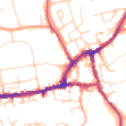 Daytime road noise heatmap for OX14 1DA
