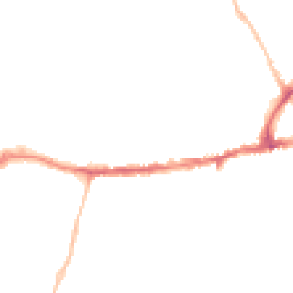 Night-time road noise heatmap for OX14 1DW