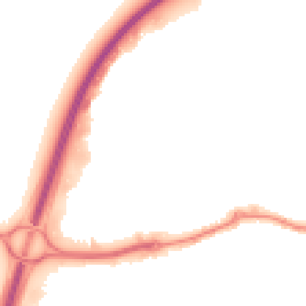 Night-time road noise heatmap for OX14 1DY