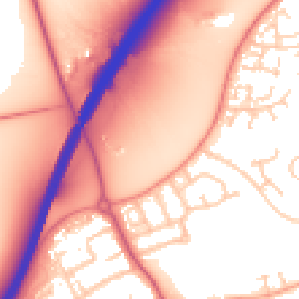 Daytime road noise heatmap for OX14 1FG