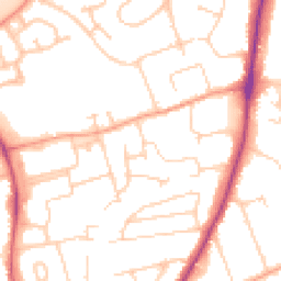 Daytime road noise heatmap for OX14 1PD