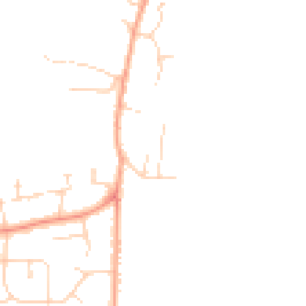 Daytime road noise heatmap for OX14 4BA
