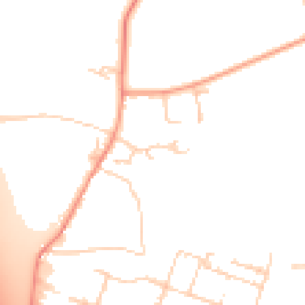 Daytime road noise heatmap for OX14 4EG