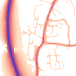 Daytime road noise heatmap for OX14 4FF